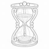 Premium Vector  Hourglasscoloring Book Antistress For Children And sketch template