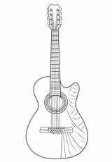 Guitare  Musical Instruments Coloring Pages sketch template