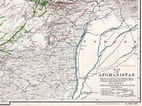 Afghanistan Vintage Map Afghanistan Map Print Large Old Map - Etsy