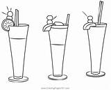 Cocktail Coloring Page For Kids  Free Drinks Printable Pages sketch template
