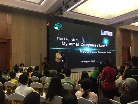 Launching ceremony of the Myanmar Companies Law (2017) and Electronic Registry (MyCO) was held ...