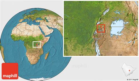 Satellite Location Map of Kabale Municipality