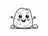 Rock Coloring For Kids  Page sketch template