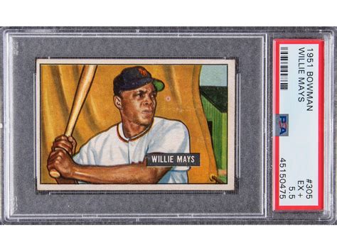 1951 Bowman #305 Willie Mays Rookie Card – PSA EX+ 5.5 | Sotheby’s ...