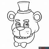 Freddy Fazbear From Five Nights At Freddys Coloring Page  Easy Drawing sketch template