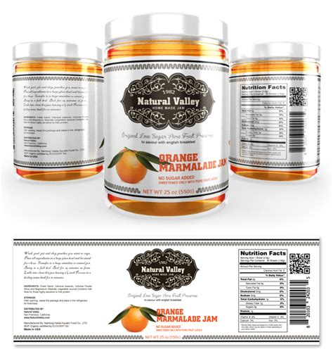 Orange Marmalade Jam Label Template