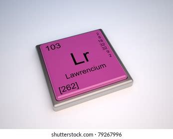 Lawrencium Chemical Element Periodic Table Symbol Stock Illustration ...