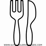 Fork Coloring Page  Ultra Pages sketch template