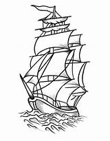 Sail Ship Coloring Page sketch template