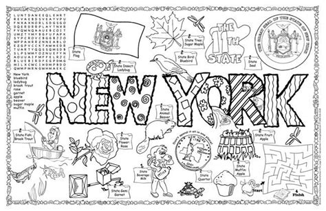 New York Symbols & Facts FunSheet ‚Äì Pack of 30 | New york activities ...