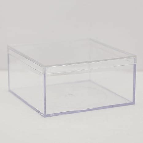Amazon.com: Clear Plastic Box - 4" Square X 2" Tall - 6 Boxes Per Pack