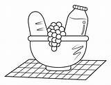 Printable Picnic Food Coloring Page sketch template