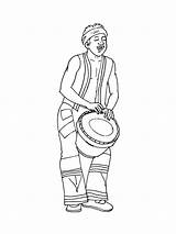 Djembe coloring Pages sketch template