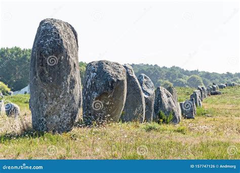 Carnac (Brittany, France): Menhir And Dolmen Stock Photography ...