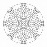 Mandala Hearts Interlaced Anti Stress Coloring Page Art Therapy  sketch template