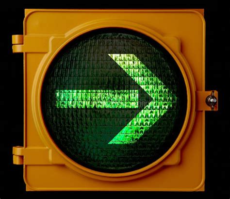 Right Turn Traffic Light Arrow Stock Image - Image of light, concept ...