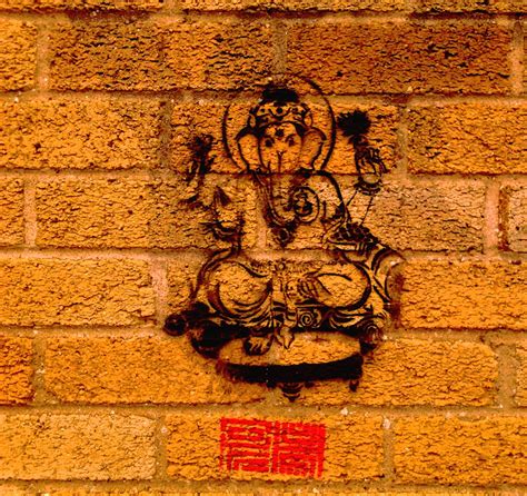 Ganesha Stencil Graffiti | I found this on the wall outside … | Flickr
