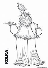 Yeti From Smallfoot Kolka Coloring Page Printable sketch template