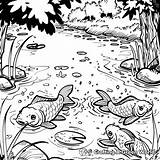 Pond Coloring Pages  Free & Printable sketch template