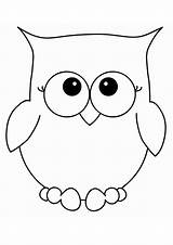 Coloring Pages  Simple Owl For Kids sketch template