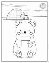 Free Polar Bear Coloring Pages For Kids sketch template