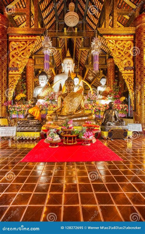 Buddha Statues in the Temple Stock Image - Image of flower, travel ...