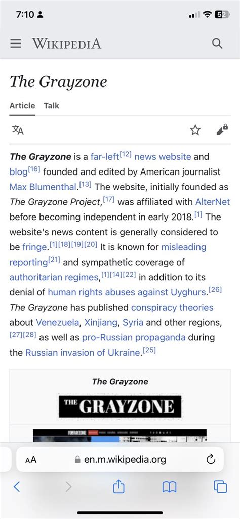 Caitlin Johnstone on Twitter: ""The Grayzone is a bad source; my Wikipedia screenshot, now that ...