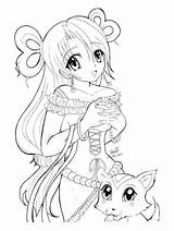 Free Printable Anime Girl Coloring Pages By GBcoloring sketch template
