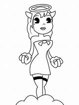 Alice Angel From Bendy coloring page  Download Print Or Color Online sketch template