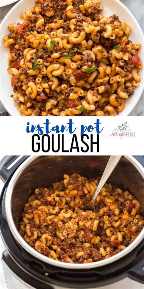 Instant Pot Goulash {step by step VIDEO} - The Recipe Rebel