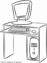 Coloring Pages Desk sketch template