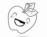 Apple Coloring Page sketch template