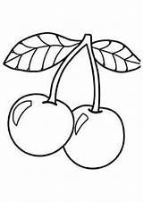 Cherries Coloring Page For Kids  Free Printable sketch template