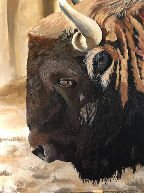 Head of the Herd-American Bison Portrait| Niki Baker | Fine Art Painter ...