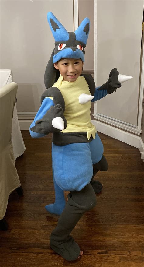 Lucario Pokemon Halloween homemade costume | Pokemon halloween, Pokemon halloween costume ...