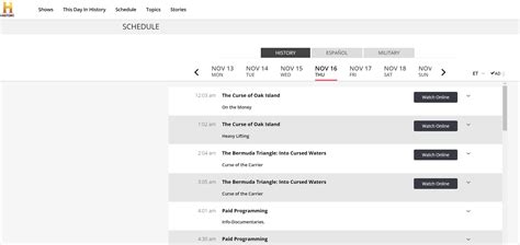 How to Check HISTORY Channel Schedule and Enjoy Historic Moment Online ...