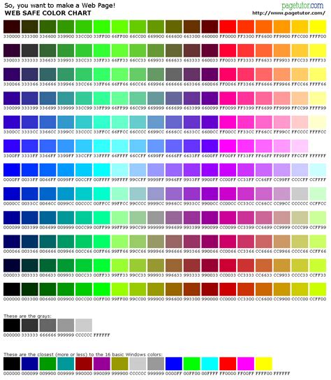 11+ Web Color Codes Chart - Aneka Warnaku