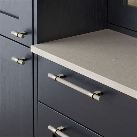 Howdens Knurled Brushed Nickel Effect T-Bar Cupboard Handle | Cupboard handles, Kitchen cupboard ...