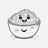 Arroz Reis Comida Rijst Japonesa Colorir Riso Riz Colorare Malvorlage  sketch template