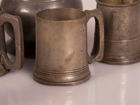 Set Antique English Pewter Cups and Pitchers, circa 1850 For Sale at 1stDibs