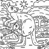 Mother Kangaroo and Baby Coloring Page 17000419 Vector Art At  sketch template