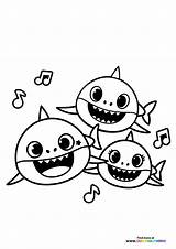 Happy Shark Coloring Pages sketch template