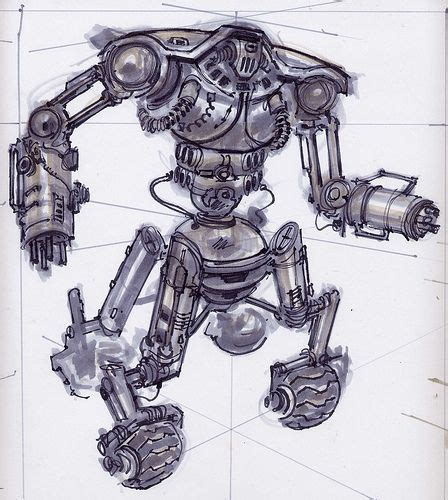 SentryB04 | Fallout concept art, Concept art, Robot concept art