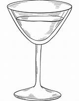 Martini Glass coloring Page  ColouringPages sketch template