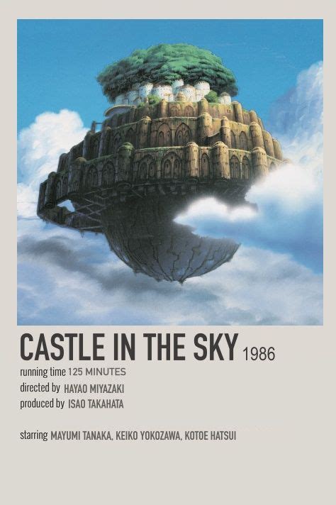 Castle in the Sky Minimalist Movie Poster | Studio ghibli, Studio ghibli poster, Minimalist ...