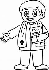 Sacerdote Catolico Para Colorear sketch template
