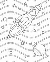 Rocket ship coloring Pages To Download And Print For Free sketch template