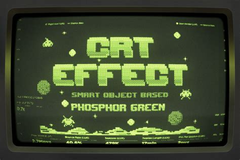 CRT Machine - Phosphor Green Monitor Effect - Design Cuts