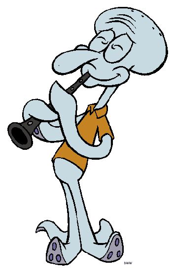 an image of a cartoon character holding a trumpet in his hand and looking at the ground