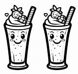 Two Smoothies 🍹🎉 Coloring Page sketch template